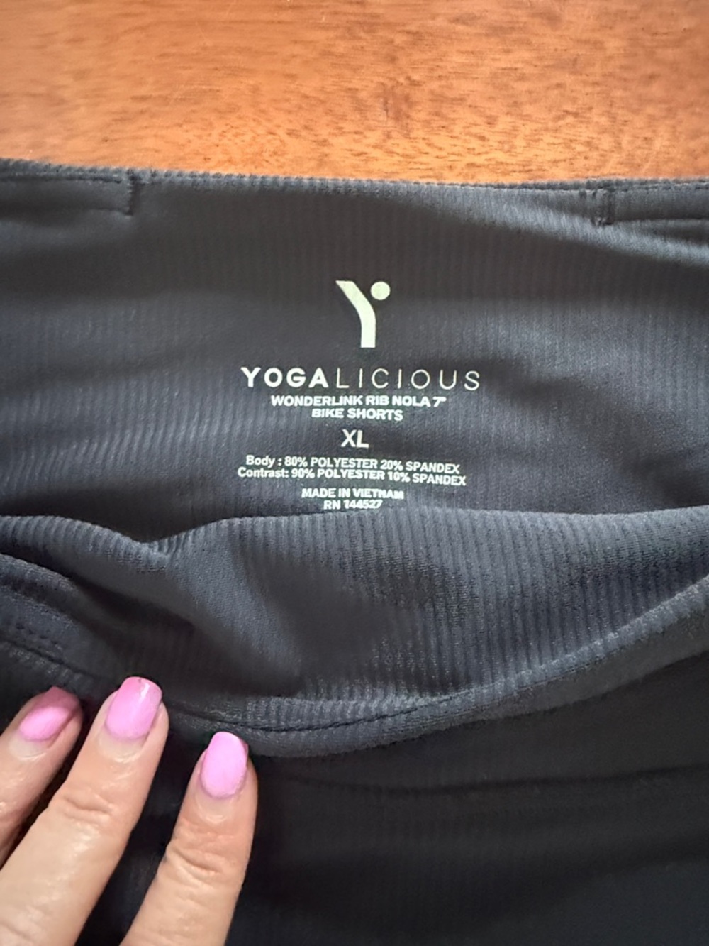 Yogalicious Wonderling Rib Nola Black High-Waist Bike Shorts XL - Picture 2 of 5